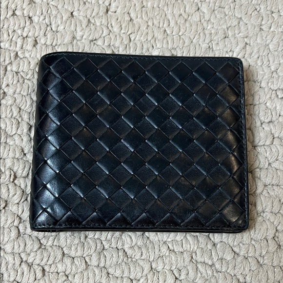 Bottega Veneta Other - Bottega Veneta Black Woven Leather Card Holder